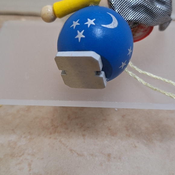 Steinbach German Folk Art Handmade Wooden Christmas Ornament Moon & Stars 3" - Picture 7 of 9